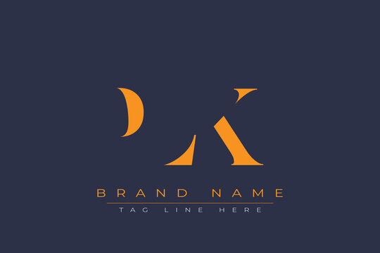 PLK abstract letter logo design. This logo is designed by three abstract letters.