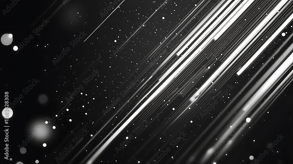 Aufkleber abstract seamless background with white stripes and dots on a dark background