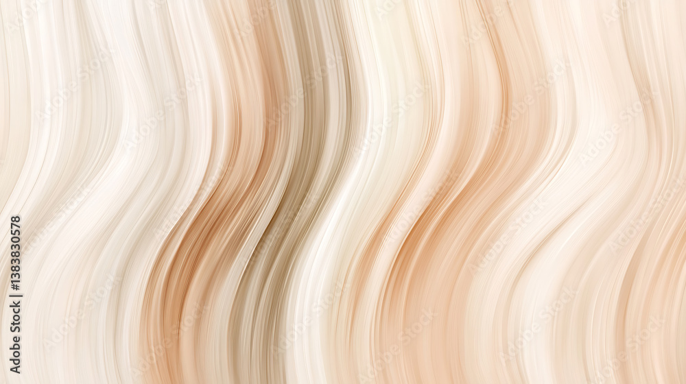 Poster An aesthetically pleasing vertical background featuring soft, elegant waves and flowing lines in a harmonious blend of pastel colors, perfect for serene design themes