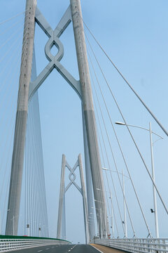 Fototapeta Hong Kong-Zhuhai-Macau Bridge captures in daylight