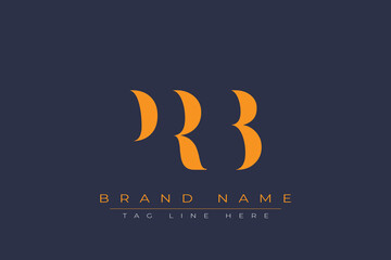 PRB abstract letter logo design. This logo is designed by three abstract letters.