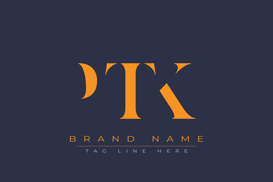PTK abstract letter logo design. This logo is designed by three abstract letters.