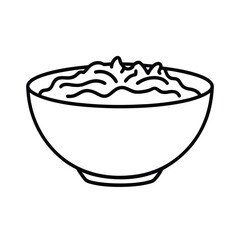 vector illustration of a bowl of cream