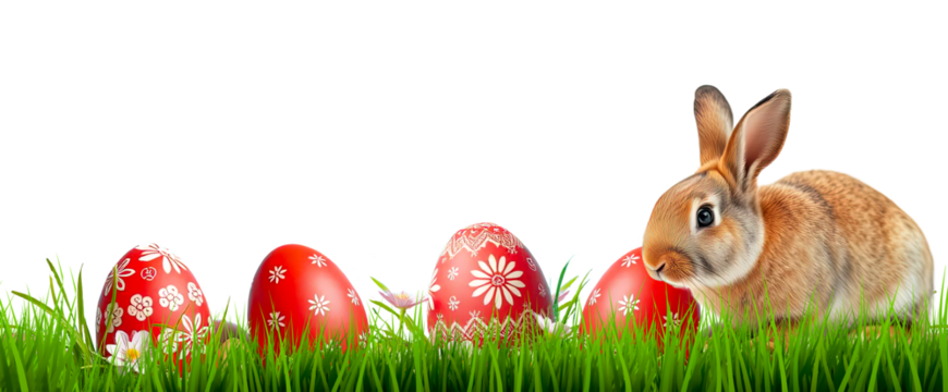 easter background flowers christianity grass cadless rabbit - ai generated