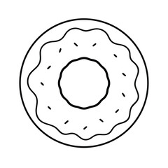 vector illustration of a donut