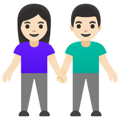 Woman and Man Holding Hands
