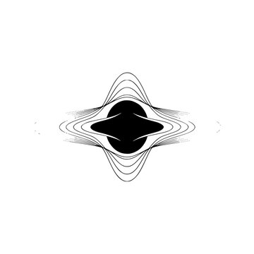 Minimalist Black Hole Illustration, Abstract Space Art
