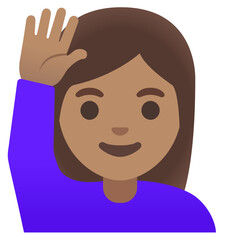 Woman Raising Hand
