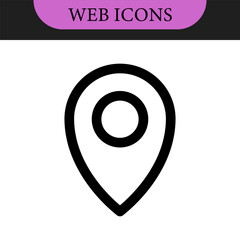 Address location icon. Notification bell icon. Vector icons. Stopwatch timer icon. Date Calendar icon. Website global icon - Web icons set. UI interface. UI elements