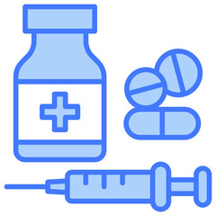 Obraz premium Treatment Blue Icon