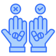 Obraz premium Placebo Effect Blue Icon