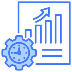 Efficiency Blue Icon