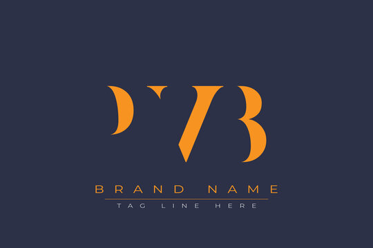 PVB abstract letter logo design. This logo is designed by three abstract letters.
