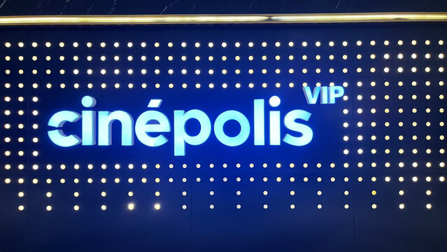 Jakarta, Indonesia - April 04, 2025: Cinepolis cinema in Jakarta. Cinepolis big sign for promoting new movies
