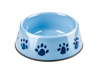 Blue dog bowl isolated on transparent background