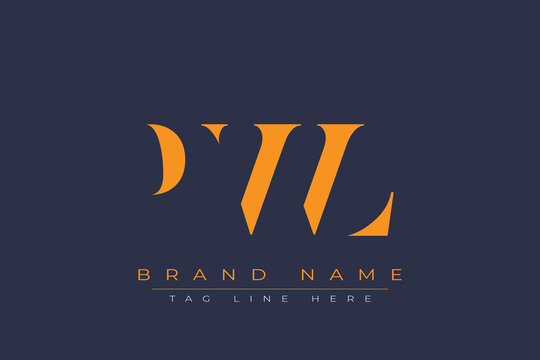 PWL abstract letter logo design. This logo is designed by three abstract letters.