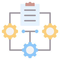 Obraz premium Document Management Flat Icon