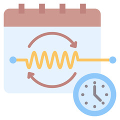 Longitudinal Flat Icon