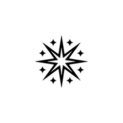 Minimalist Starburst Logo on Light Gray Background