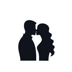silhouette of a couple