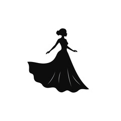 Obraz premium silhouette of a girl in a dress