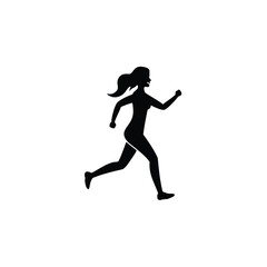 running woman silhouette