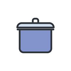 Cooking Pot icon. Cooking Pot Symbol sign for mobile concept and web design. Vector icon, Logo illustration, Vector graphics