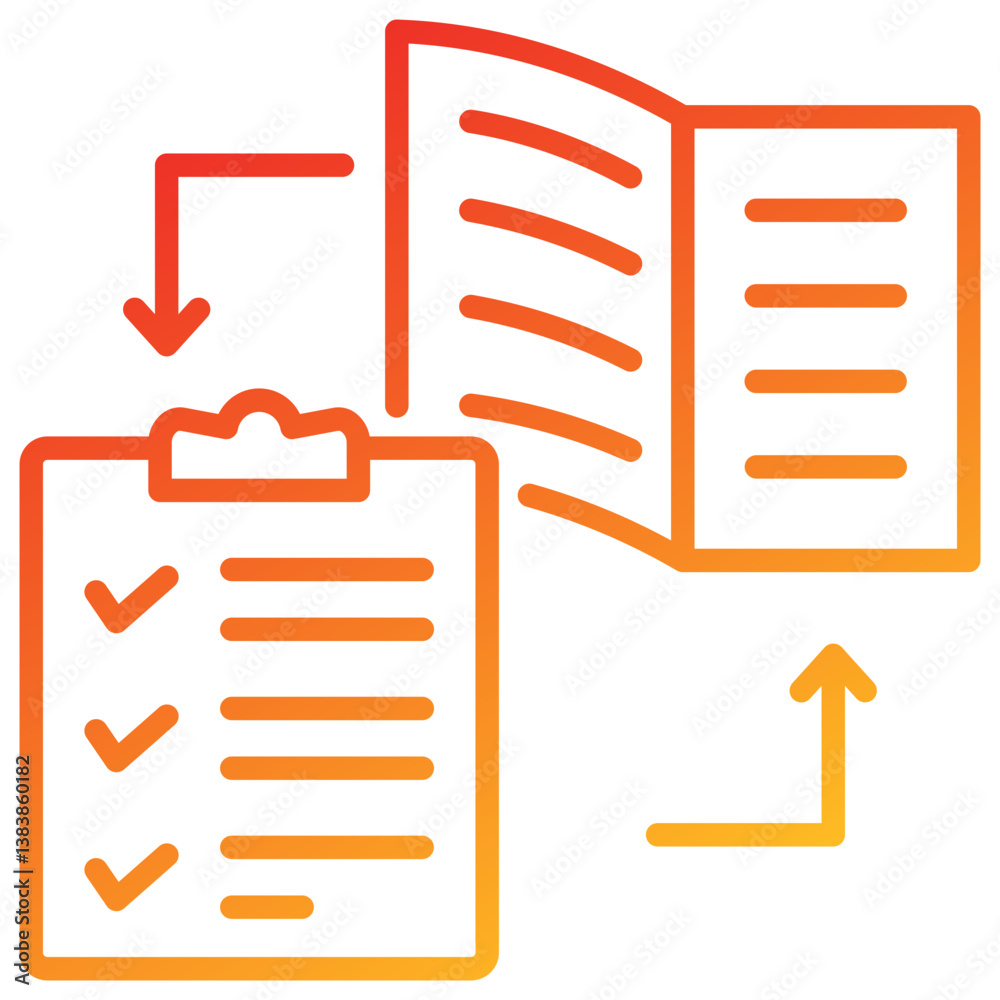 Poster Protocol Line Gradient Icon