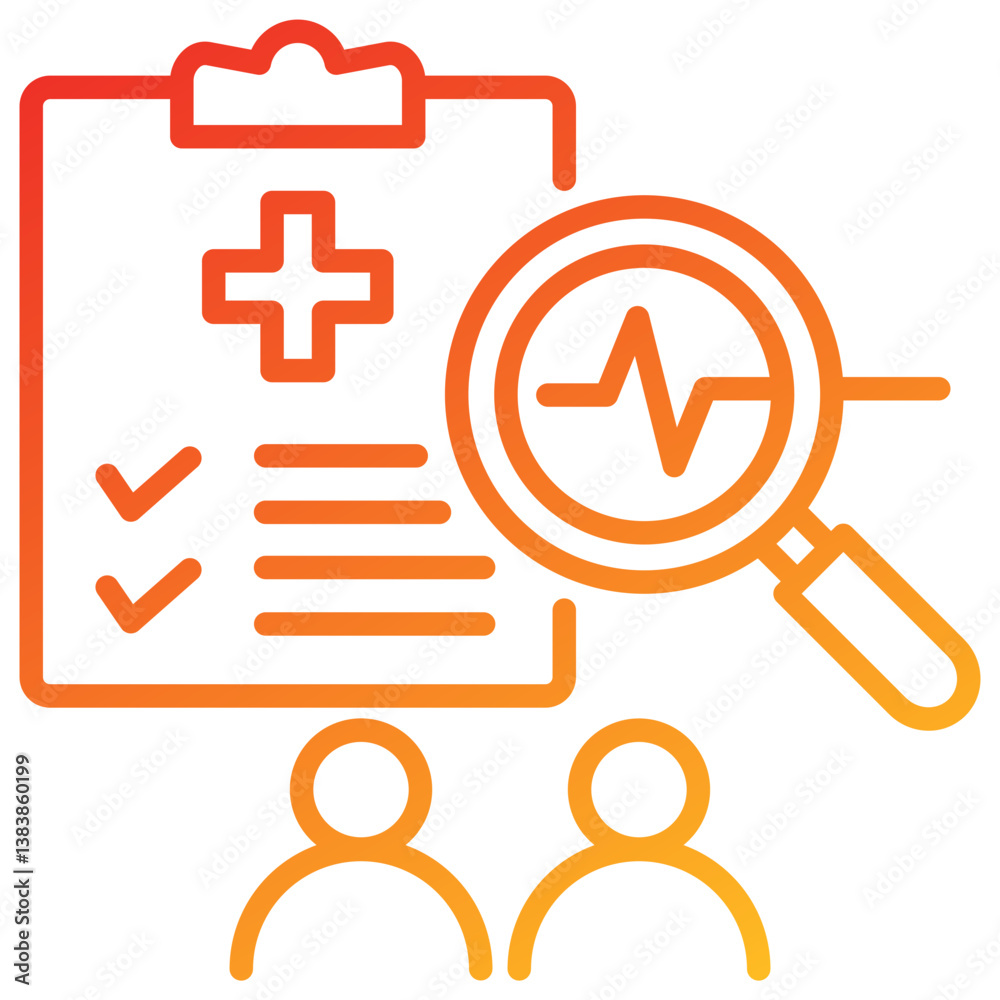 Poster Monitoring Line Gradient Icon