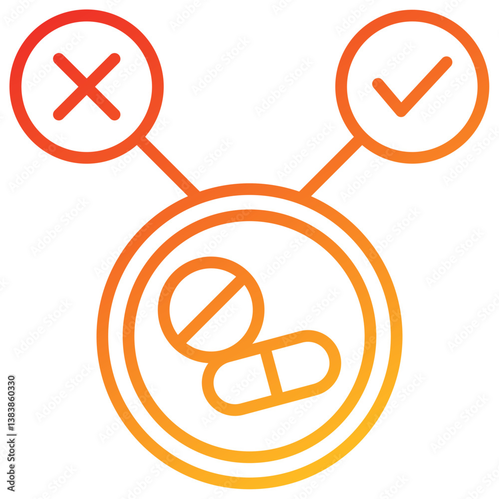 Poster feasibility line gradient icon