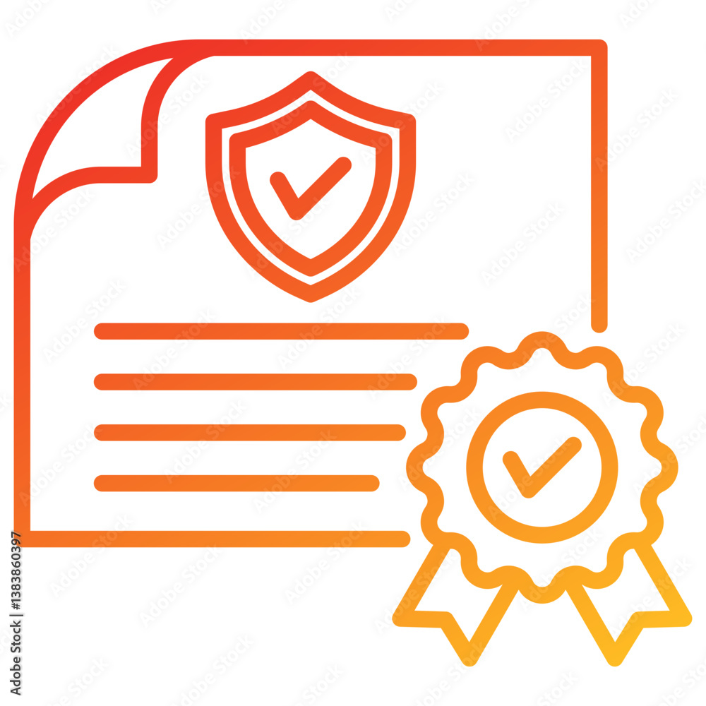 Poster fda line gradient icon