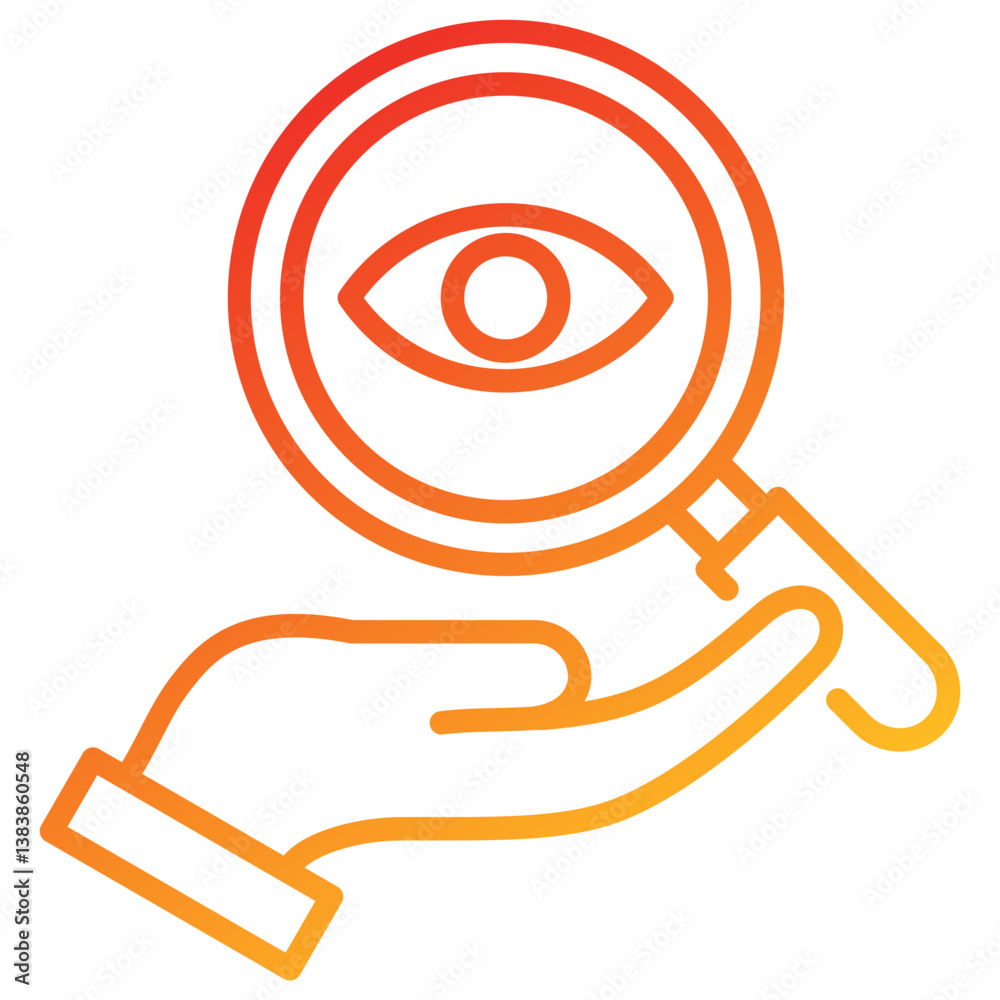 Poster Observation Line Gradient Icon