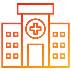Obraz premium Hospital Line Gradient Icon