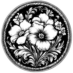Delphinium mandala vector design, Delphinium vector graphic