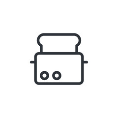 Toaster icon. Toaster Symbol sign for mobile concept and web design. Vector icon, Logo illustration, Vector graphics