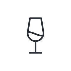Wine Glass icon. Wine Glass Symbol sign for mobile concept and web design. Vector icon, Logo illustration, Vector graphics