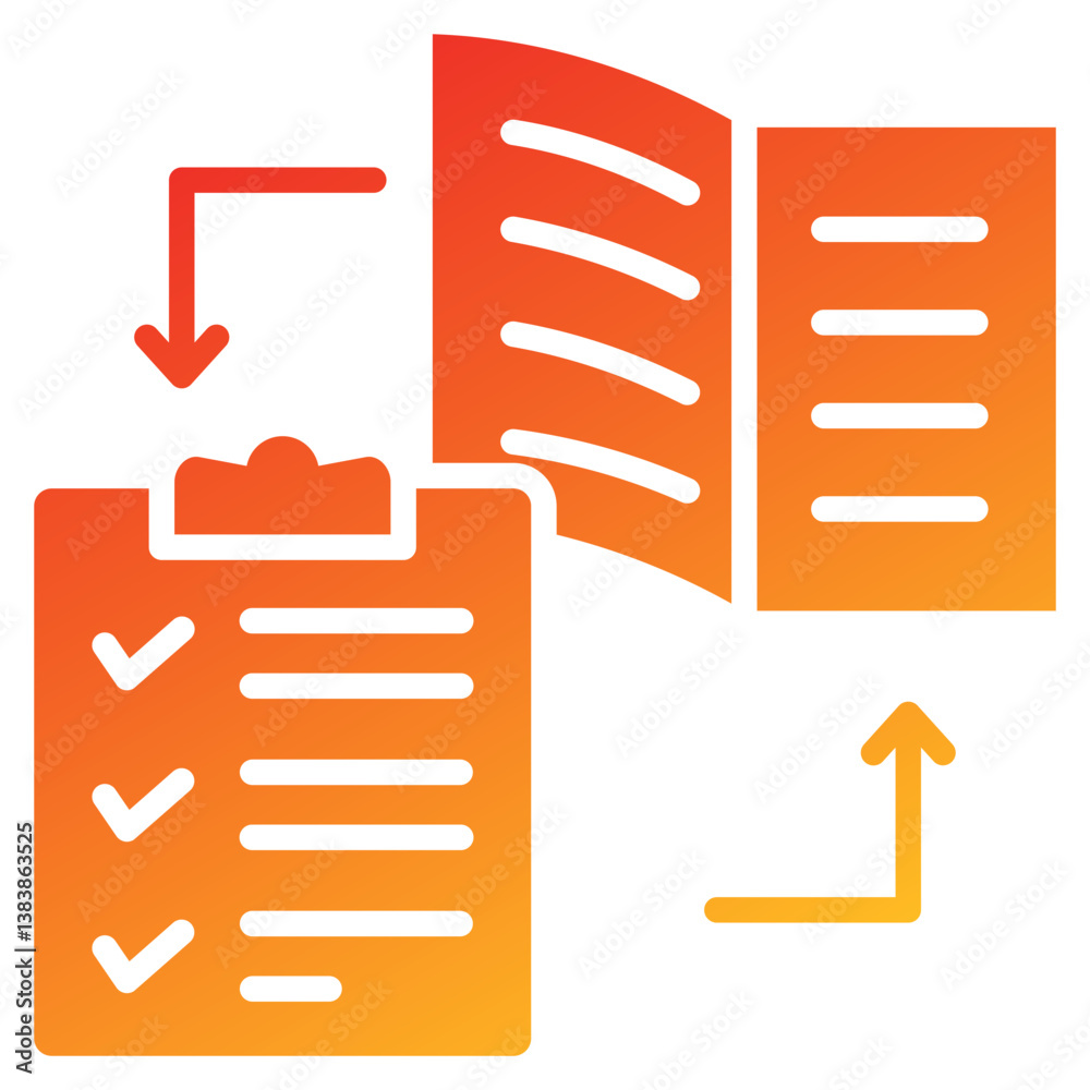 Poster protocol glyph gradient icon