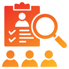 Recruitment Glyph Gradient Icon