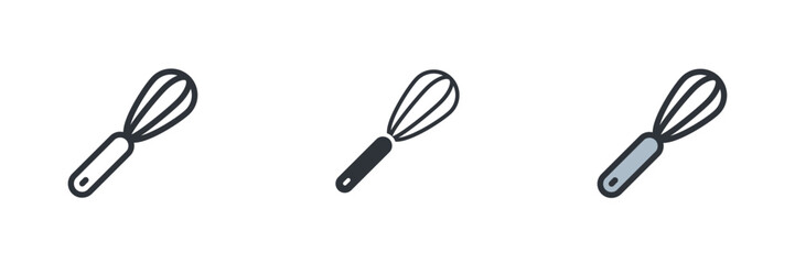Whisk icon. Whisk Symbol sign for mobile concept and web design. Vector icon, Logo illustration, Vector graphics