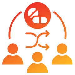 Randomize Glyph Gradient Icon