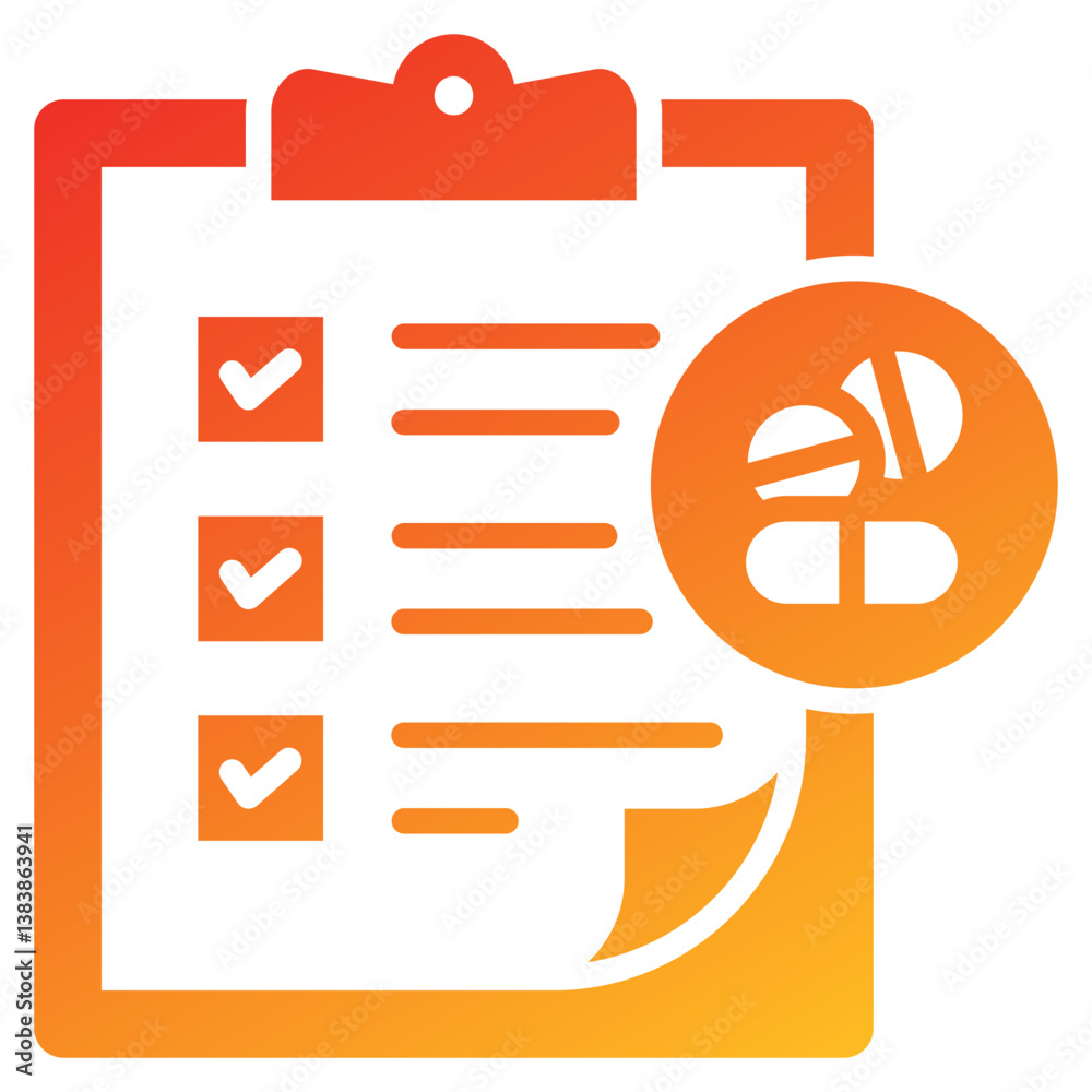 Poster testing glyph gradient icon