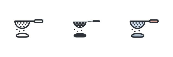 Colander icon. Colander Symbol sign for mobile concept and web design. Vector icon, Logo illustration, Vector graphics