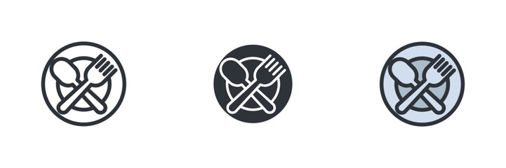 Dinner Plate icon. Dinner Plate Symbol sign for mobile concept and web design. Vector icon, Logo illustration, Vector graphics