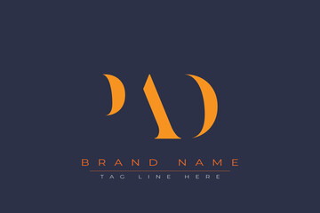 Obraz premium PAD abstract letter logo design. This logo is designed by three abstract letters.