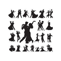 family silhouettes vector