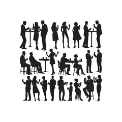 silhouettes of people