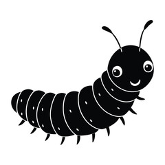 caterpillar on white background