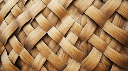 Woven bamboo texture, close-up, natural background, design element