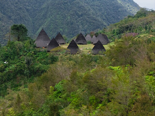 Wae Rebo village, Indonesia - 20 Sept 2024: Wae Rebo is an old Manggaraian village, situated in...