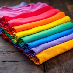 stack of colorful fabrics